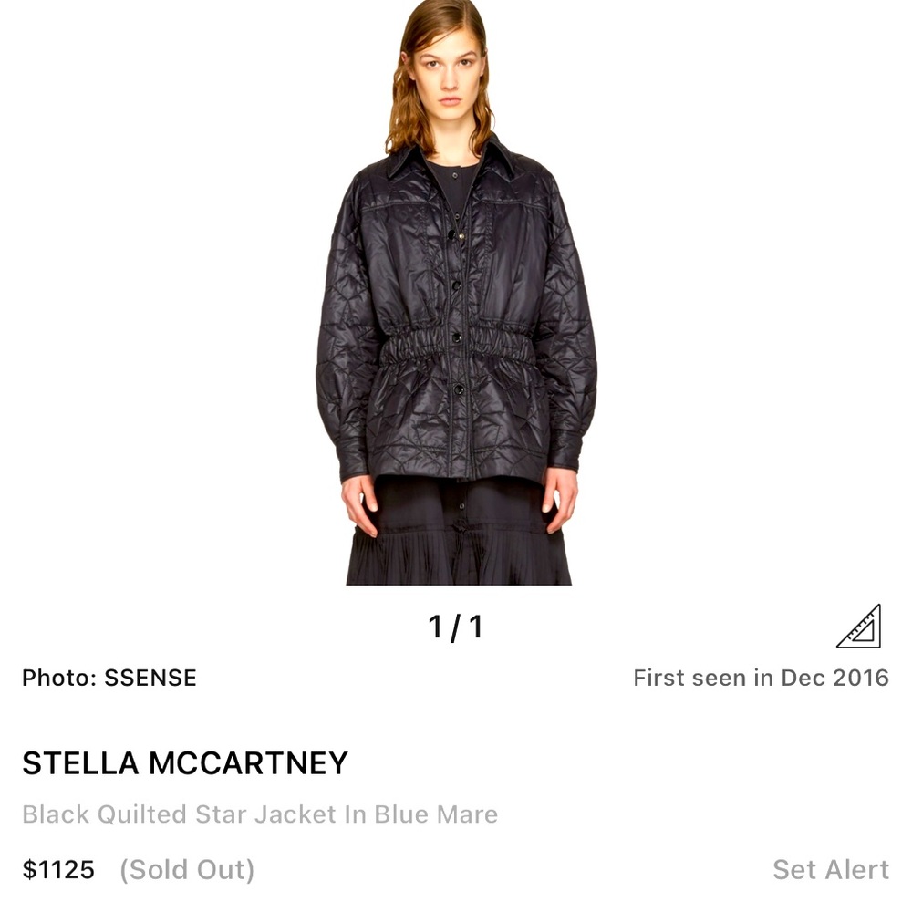 Stella McCartney Quilted Star Jacket in Blue- size 40